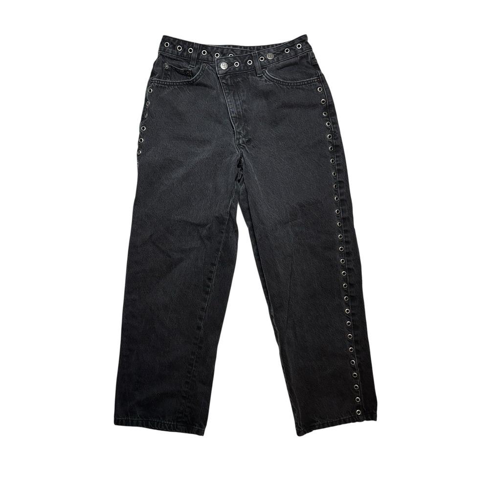 Ksubi‎ Jeans Womens  Denim Pants Rivet Size 26 Relaxed Black